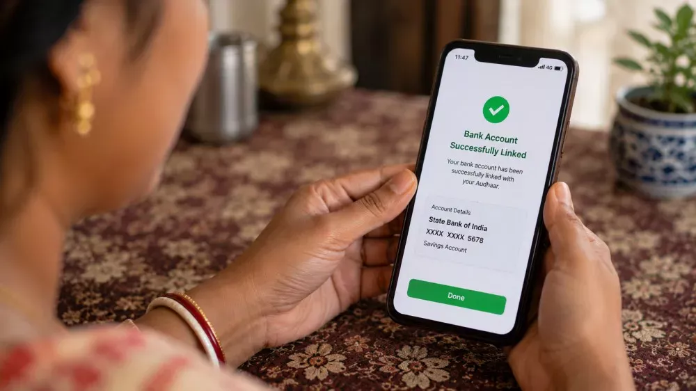 Aadhaar and bank account linking for Matrishakti Bharosa Card