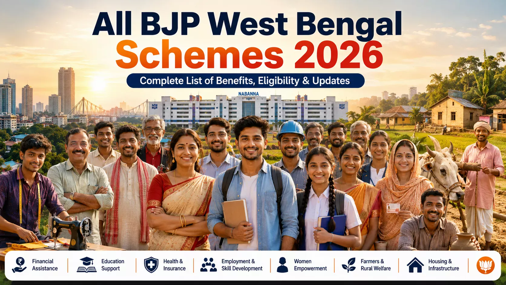 Complete list of BJP government welfare schemes in West Bengal for 2026