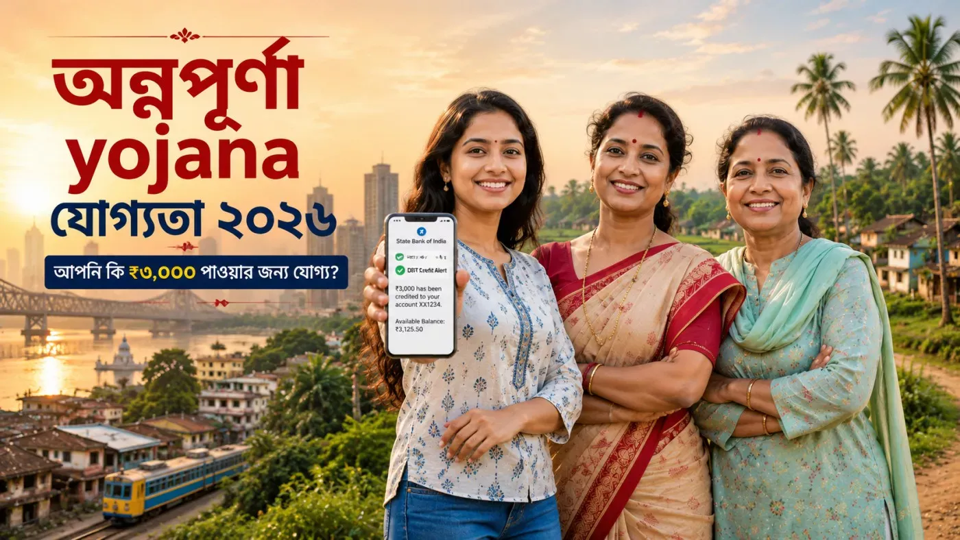 Women checking eligibility for Annapurna Bhandar Scheme in West Bengal