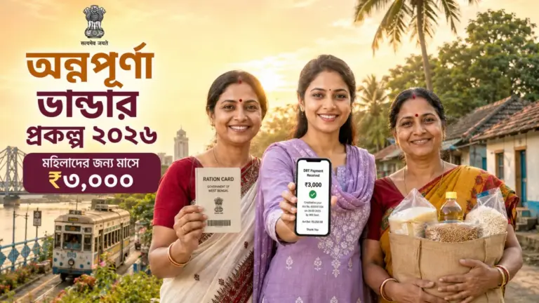 Women in West Bengal promoting the Annapurna Bhandar Scheme 2026
