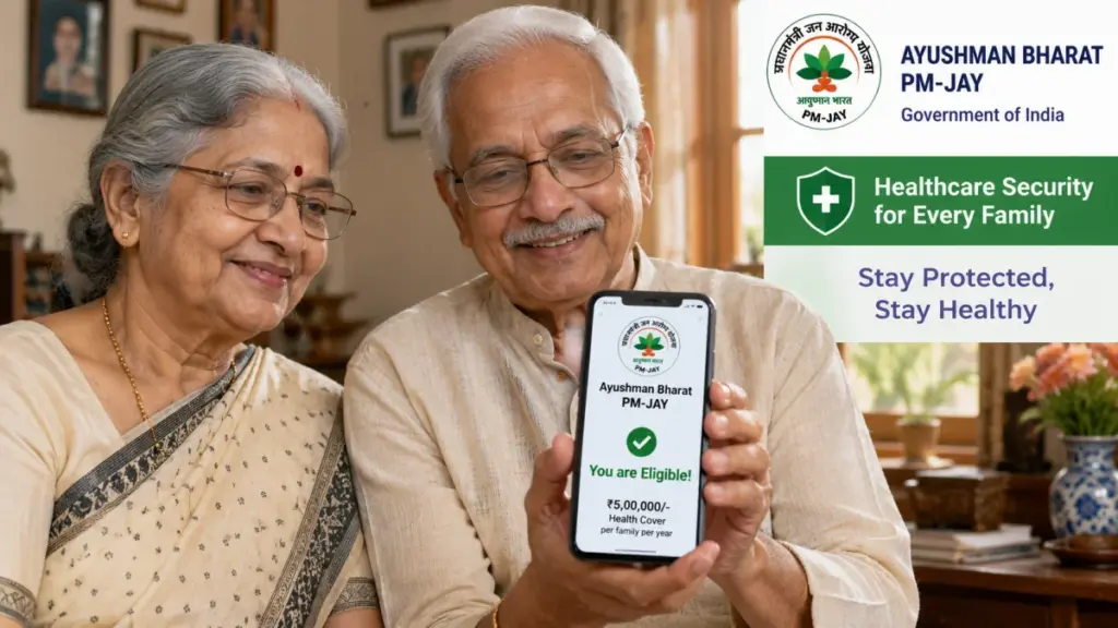 Senior citizens checking Ayushman Bharat eligibility in West Bengal