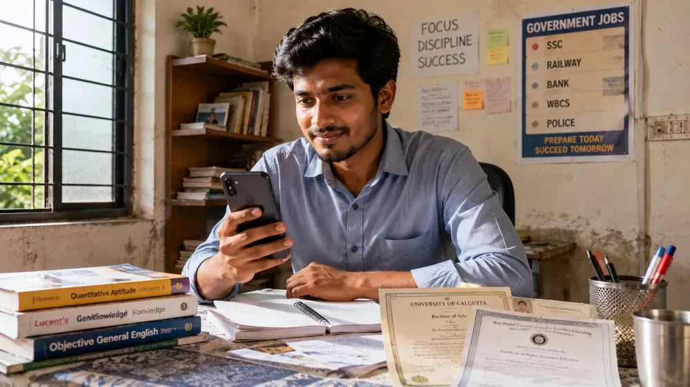 বেকার যুবক যুব শক্তি ভরসা কার্ড প্রকল্পের তথ্য দেখছেন