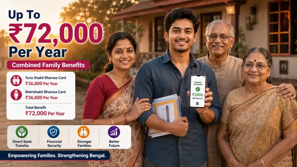 West Bengal family benefiting from Bharosa Card welfare schemes