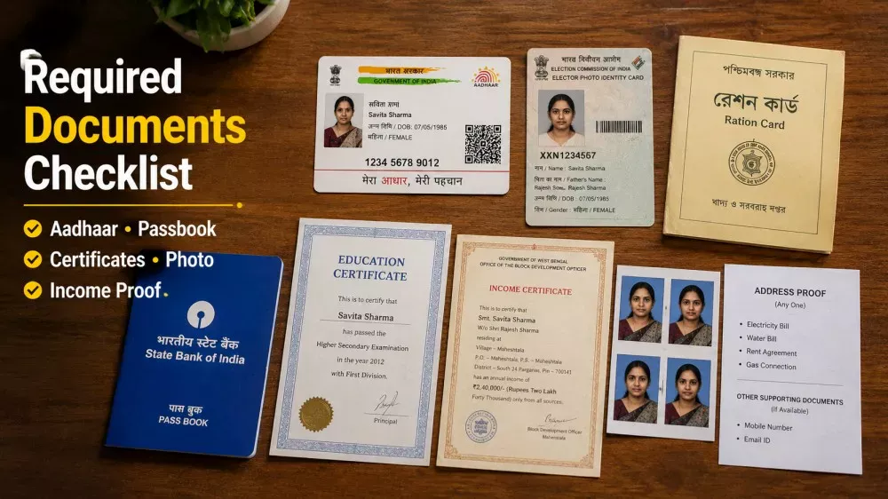 Checklist of documents required for Bharosa Card application