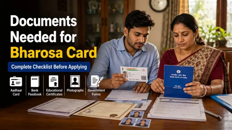 Applicants preparing documents for Bharosa Card application in West Bengal