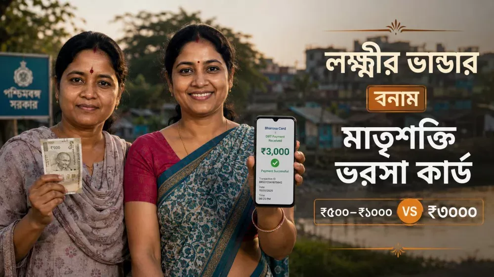 লক্ষ্মীর ভান্ডার ও মাতৃশক্তি ভরসা কার্ড তুলনা