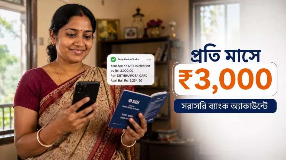 মাতৃশক্তি ভরসা কার্ডে মাসিক ৩০০০ টাকা DBT সুবিধা