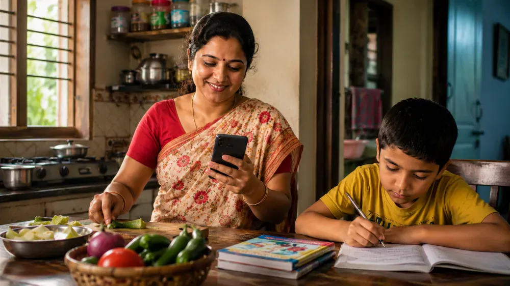 Bengali homemaker benefiting from Matrishakti Bharosa Card scheme in West Bengal