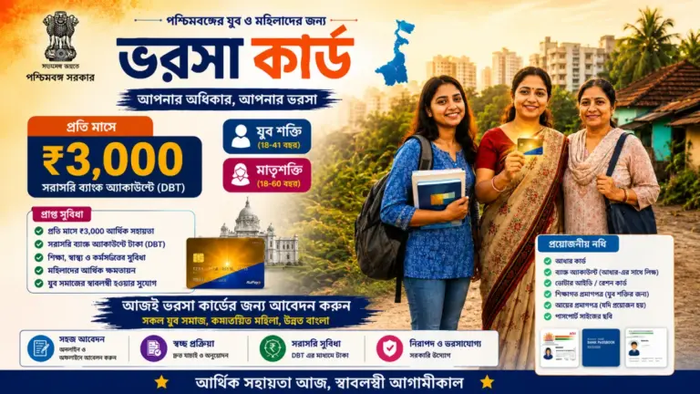 Women in West Bengal promoting Matrishakti Bharosa Card ₹3000 monthly scheme