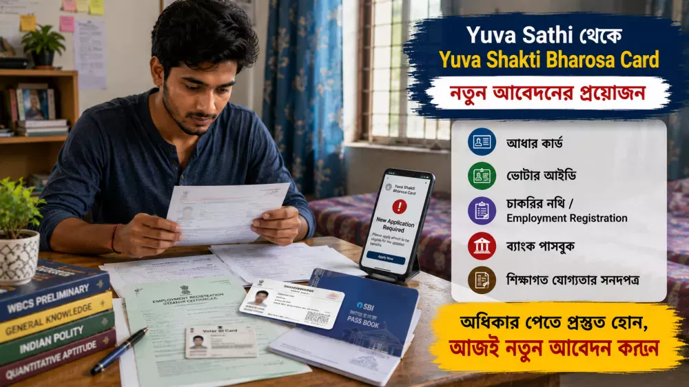 Former Yuva Sathi beneficiary preparing documents for Yuva Shakti application