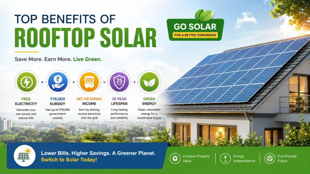 Homeowner saving money through rooftop solar electricity generation