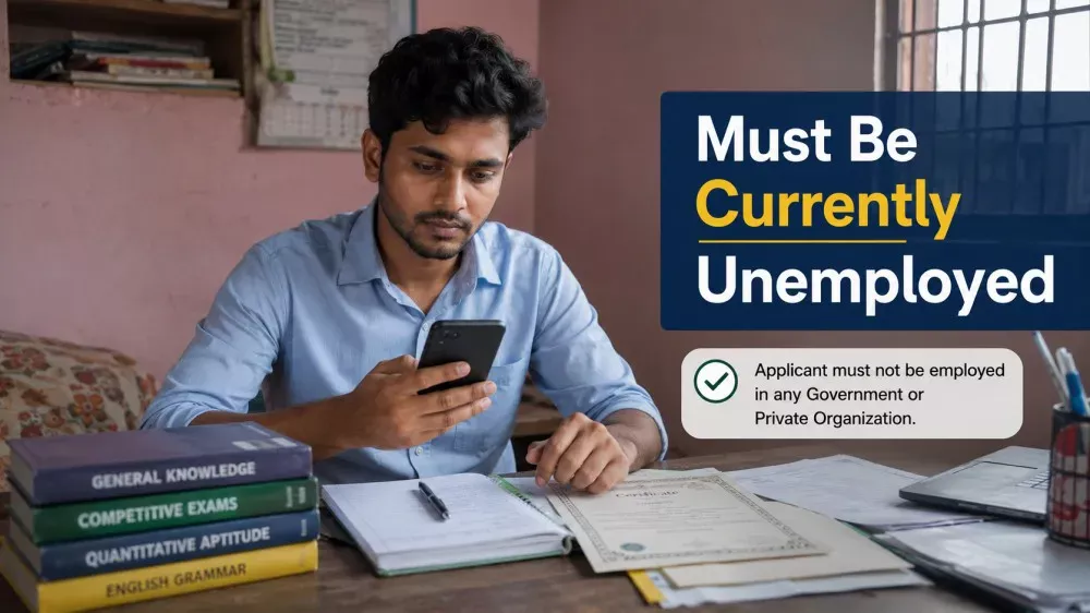Unemployed youth eligibility requirement for Yuva Shakti Bharosa Card
