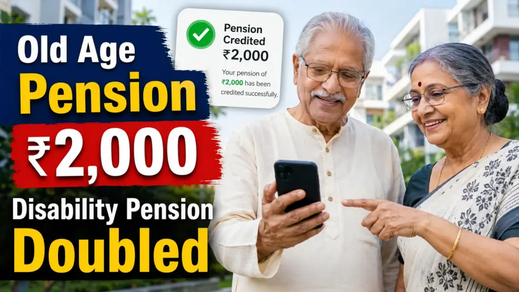 Senior citizens checking updated pension benefits in West Bengal