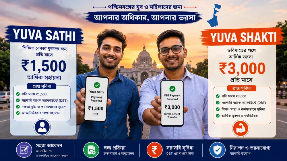 Comparison between Yuva Shakti Bharosa Card and Yuva Sathi scheme